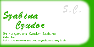 szabina czudor business card